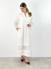 Kleid KD25-00147 White Crochet