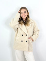 Jacke JK24-00073 Beige Teddy