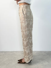 Hose HS25-00155 Beige Flowers