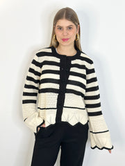 Cardigan CG25-00085 Crochet Stripes