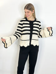 Cardigan CG25-00085 Crochet Stripes