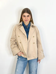 Trenchjacke JK25-00085 Safari Sand