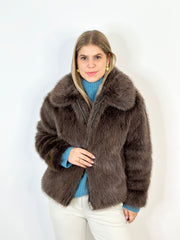 Jacke JK24-00060 fake fur Braun