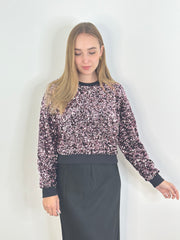 Sweatshirt SW24-00031 Frozen Rose Sequins