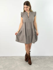 Kleid KD25-00150 Taupe