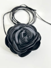 Anstecker Big Rose Satin Black