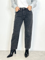 Jeans JS24-00024 Vintage Black Rhinestones