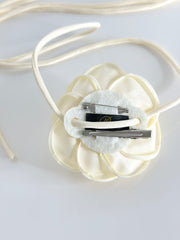 Anstecker Rose Satin Ivory