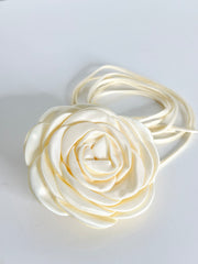 Anstecker Big Rose Satin Ivory