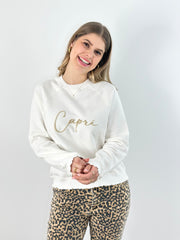 Sweatshirt SW25-00081 Pearl White