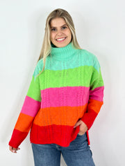 Pullover PL24-00069 Multicolour Stripes