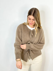 Cardigan CG25-00080 Bow Dark Beige