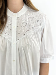 Bluse BL25-00220 White Embroidery