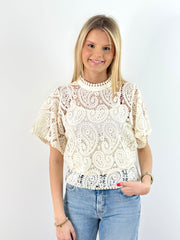 Shirt ST25-00138 Beige Crochet