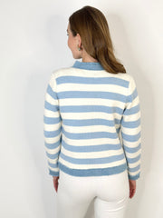 Cardigan CG25-00077 Stripe Blue Denim