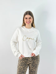 Sweatshirt SW25-00081 Pearl White