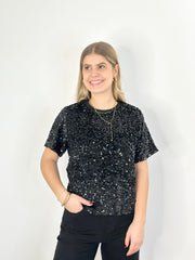 Shirt ST25-00100 Black Sequins