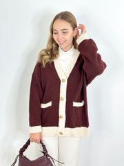 Cardigan CG24-00061 College Chocolat